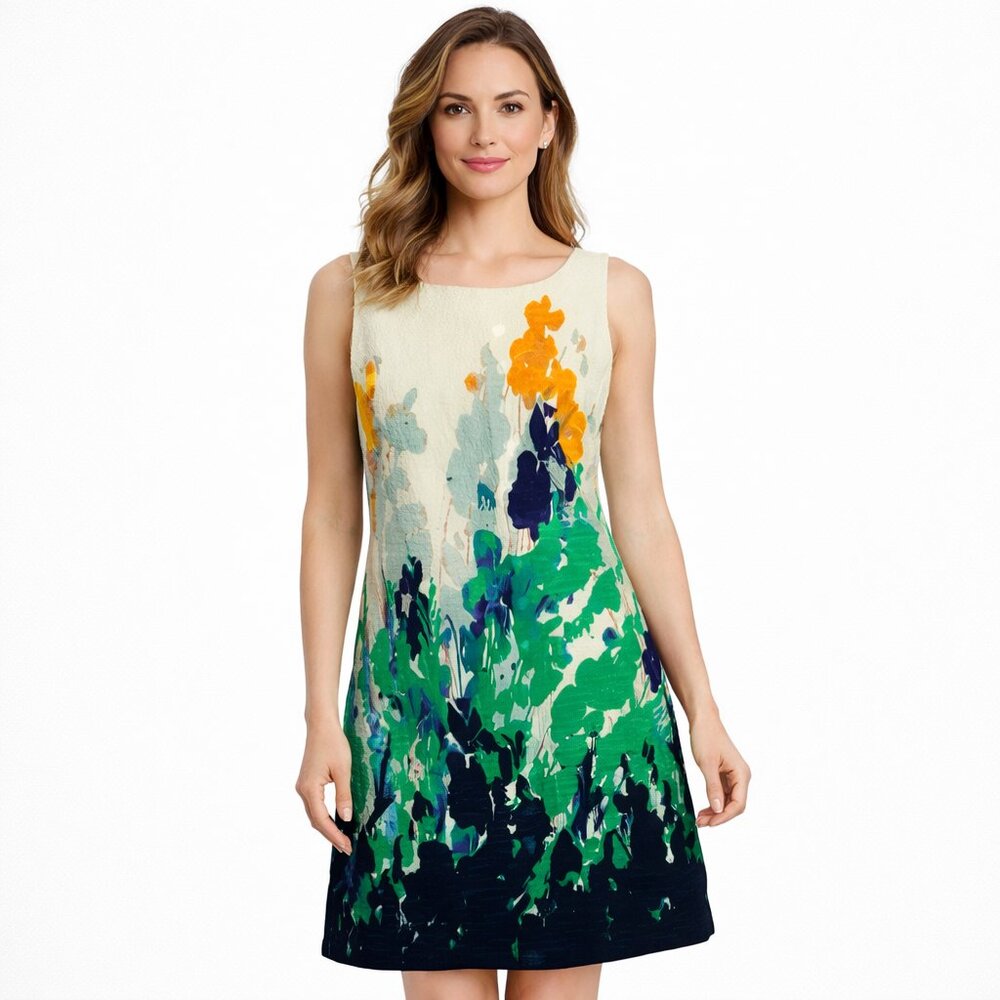 Eliza J Floral Sleeveless Fitted Floral dress size M